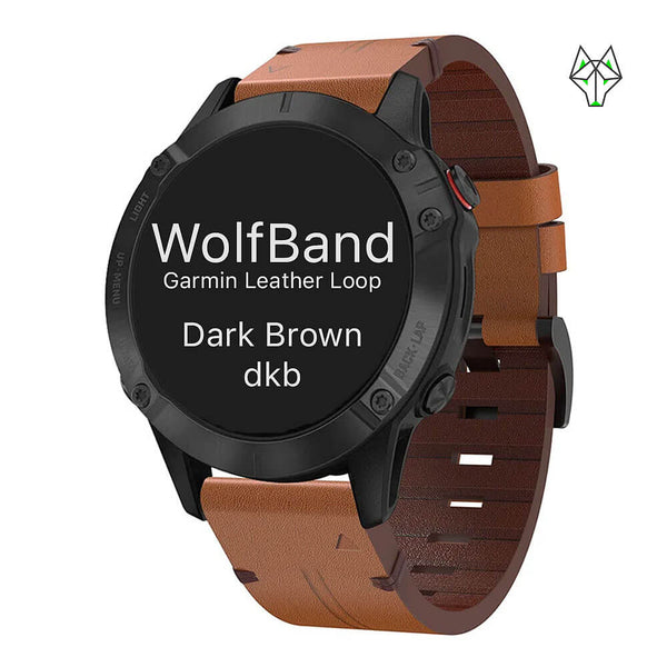 WolfBand Garmin in pelle 22 mm