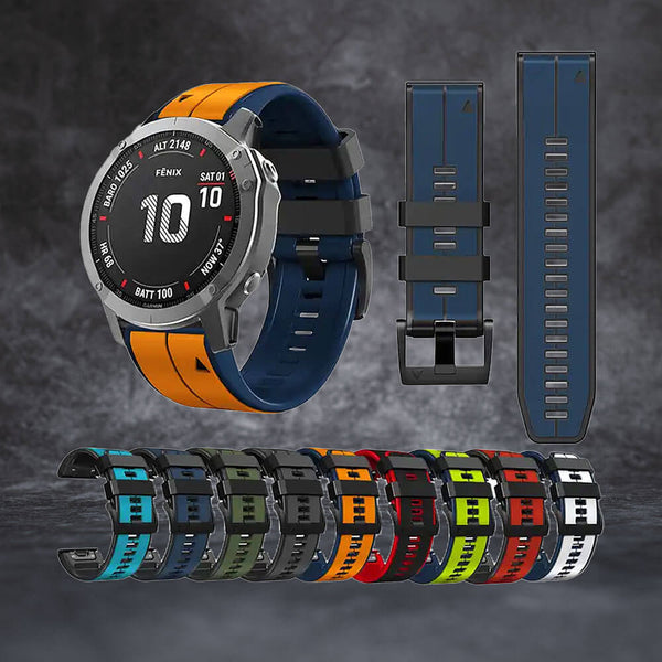 WolfBand Garmin Silicone Duo Sport Loop 22 mm