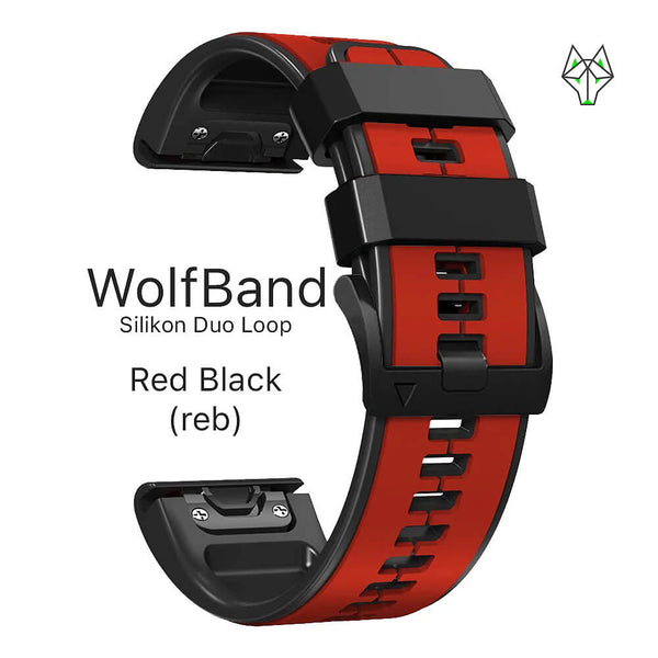 WolfBand Garmin in silicone Duo Sport Loop 22 mm